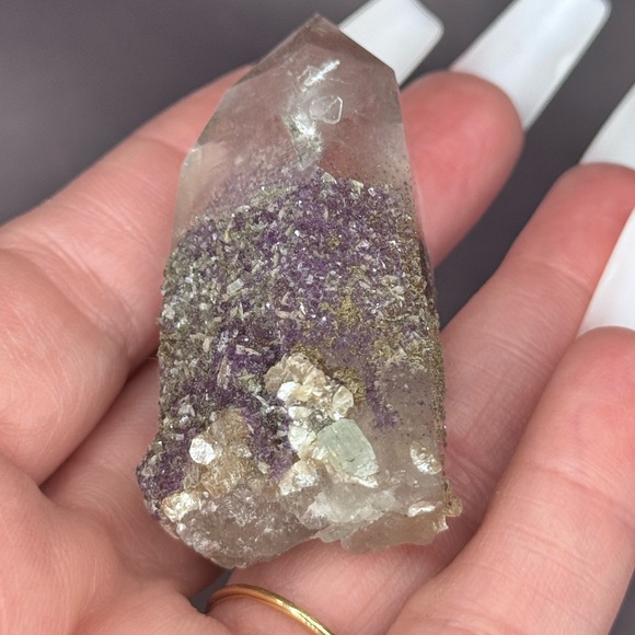 🔥RARE🔥 Fluorite Sugary Crystals Phantom Fluorite Quartz Aquarium Raw Matrix - Picture 7 of 10